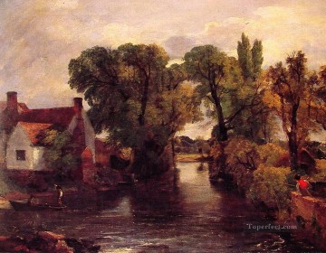constable watercolour Painting - The Mill Stream Romantic landscape John Constable